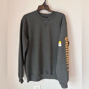NWT- Carhartt loose fit midweight crewneck logo sleeve graphic sweatshirt